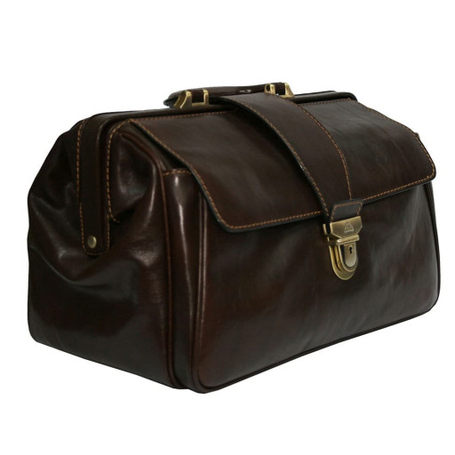 Саквояж шкіряний Italico 8051 moro коричневий