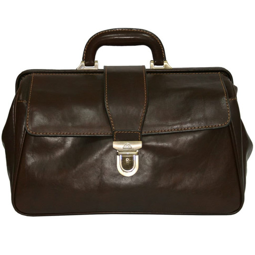 Саквояж шкіряний Italico 8051 moro коричневий