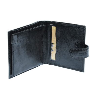 Leather wallet Italico 1256 nero black