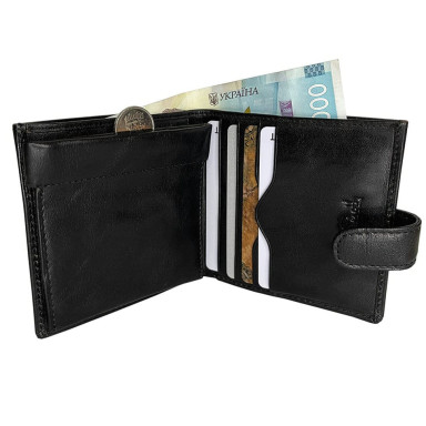 Leather wallet Italico 1256 nero black