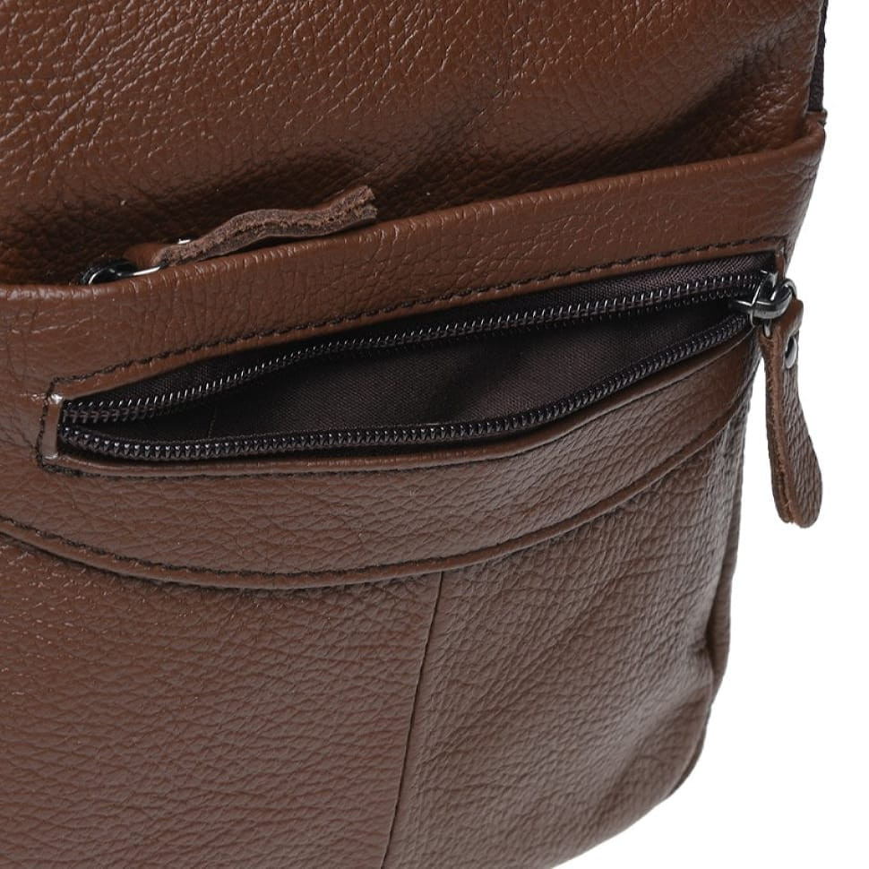 Чоловіча сумка на плече Borsa Leather K11029-brown