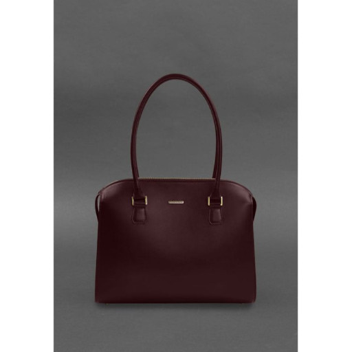 Жіноча шкіряна сумка Business бордовий Краст