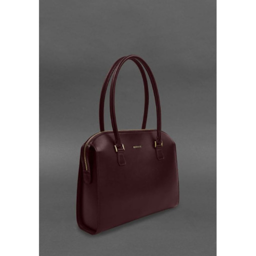 Жіноча шкіряна сумка Business бордовий Краст