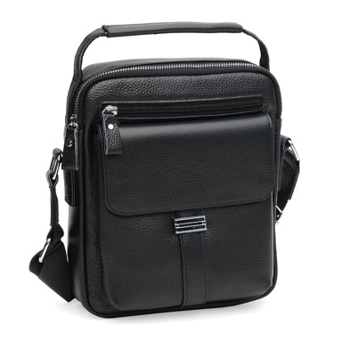 Men's leather bag Keizer K18207bl-black