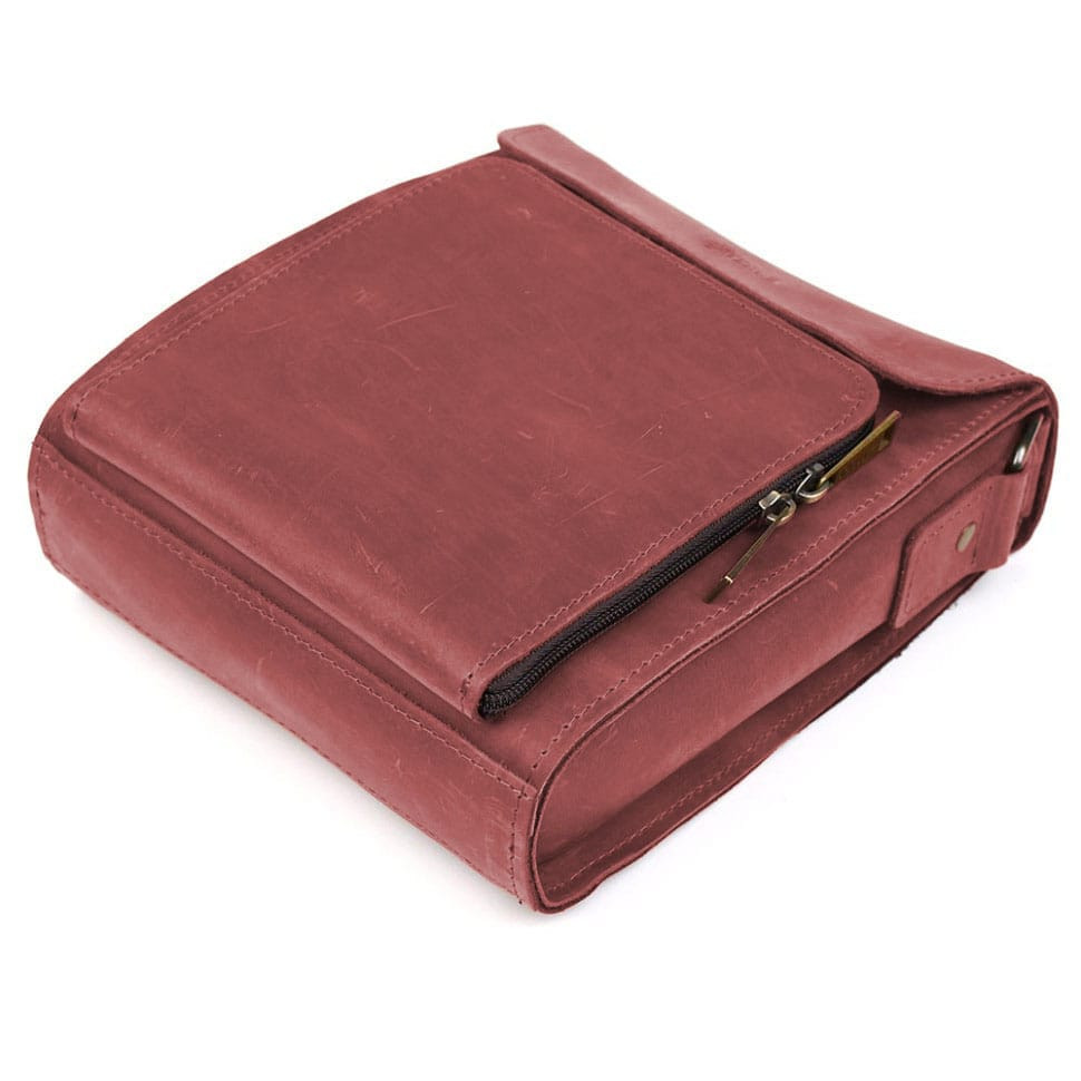 Men's leather shoulder bag RW-30272-3md TARWA crazy horse marsala