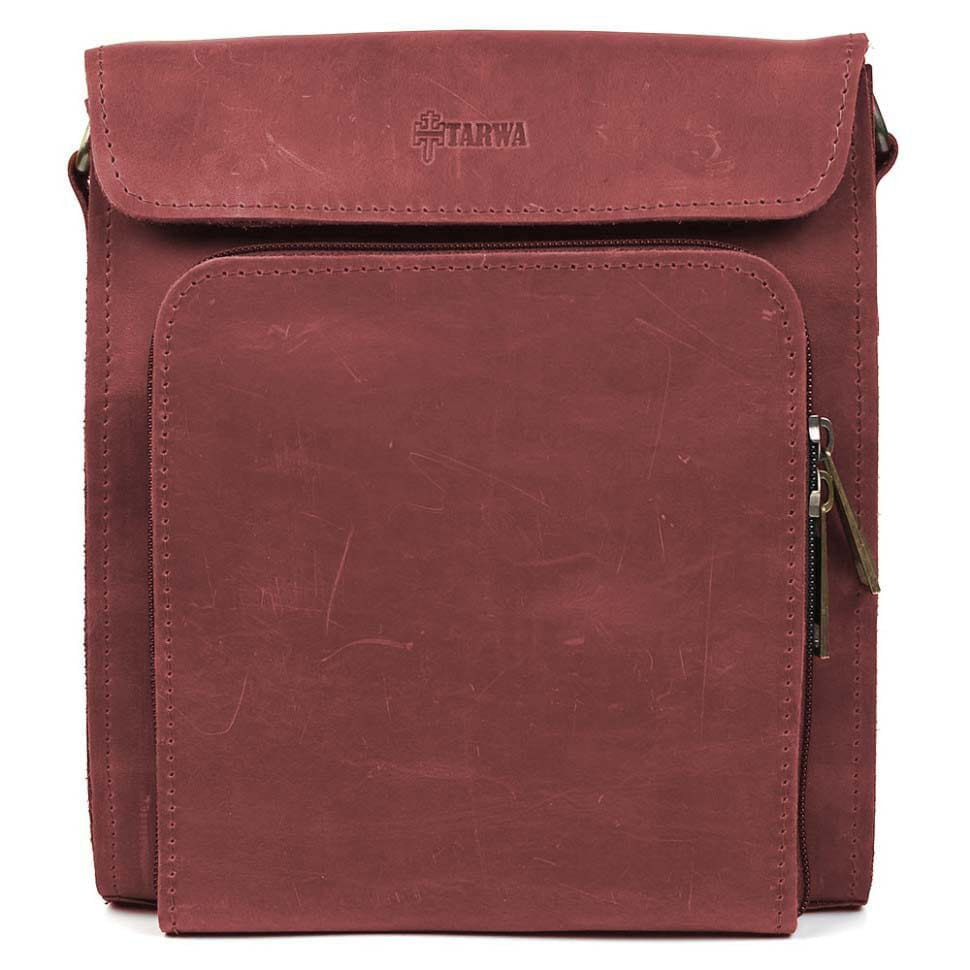 Men's leather shoulder bag RW-30272-3md TARWA crazy horse marsala