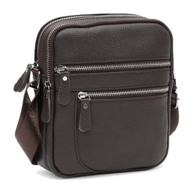 Men's leather bag Keizer K13646br-brown