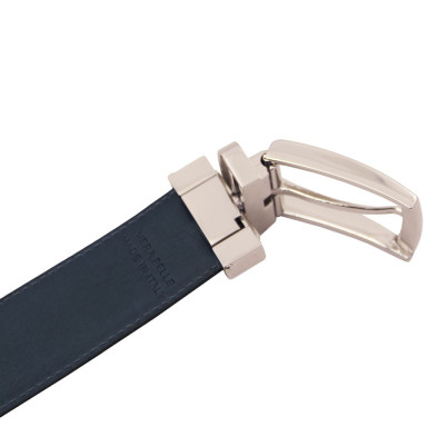Cintura elegante double face 35mm in pelle liscia