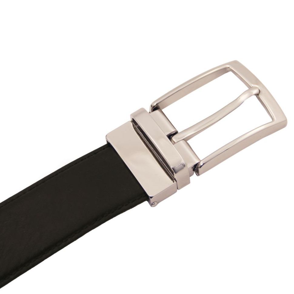 Cintura elegante double face 35mm in pelle liscia