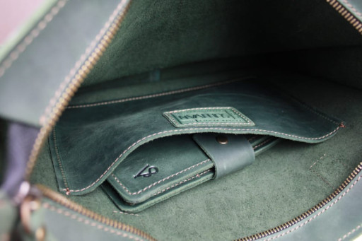 Сумка жіноча шкіряна велика шопер SULLIVAN 2651(40) зелена