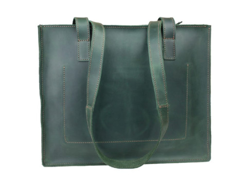 Сумка жіноча шкіряна велика шопер SULLIVAN 2651(40) зелена