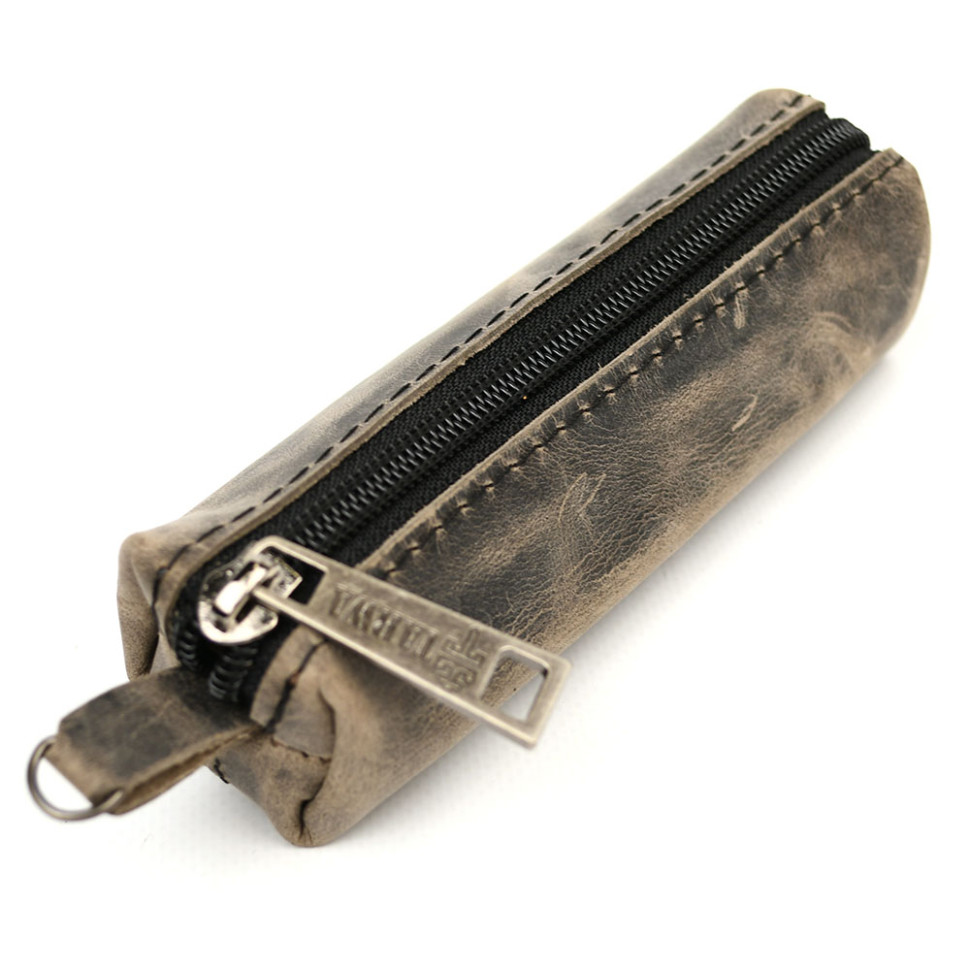 Кожаная ключница тубус TARWA Cylinder RJ-cylin-001 серая