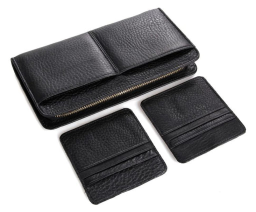 Чоловік шкіряний чорний клатч John McDee 8069A