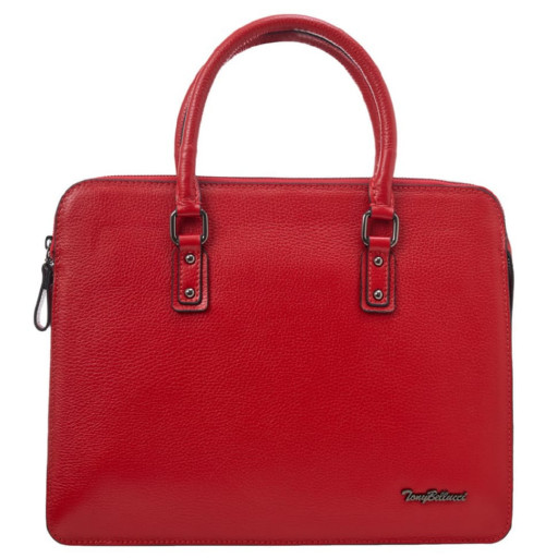 Сумка шкіряна Tony Bellucci 0801-282 червоний флотар