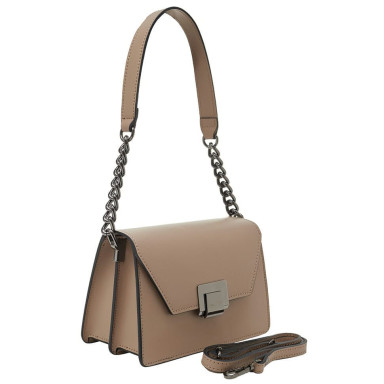 Кожаная женская сумка Virginia Conti Italy - Art02485blacktaupe