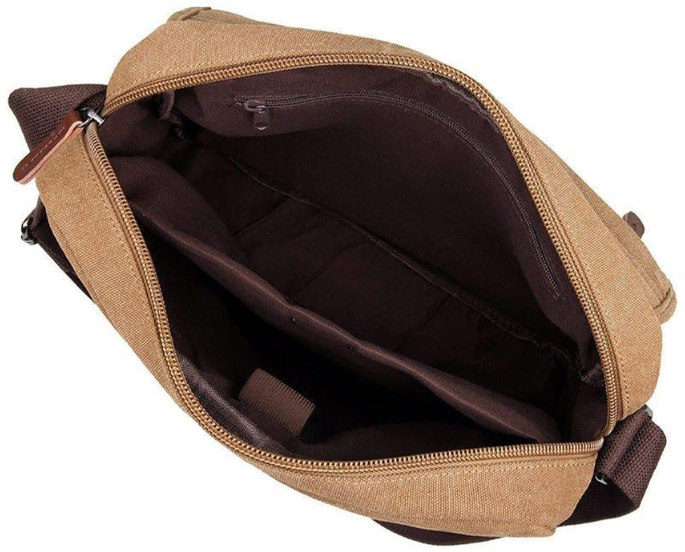 Men's bag Vintage 14445 textile Brown
