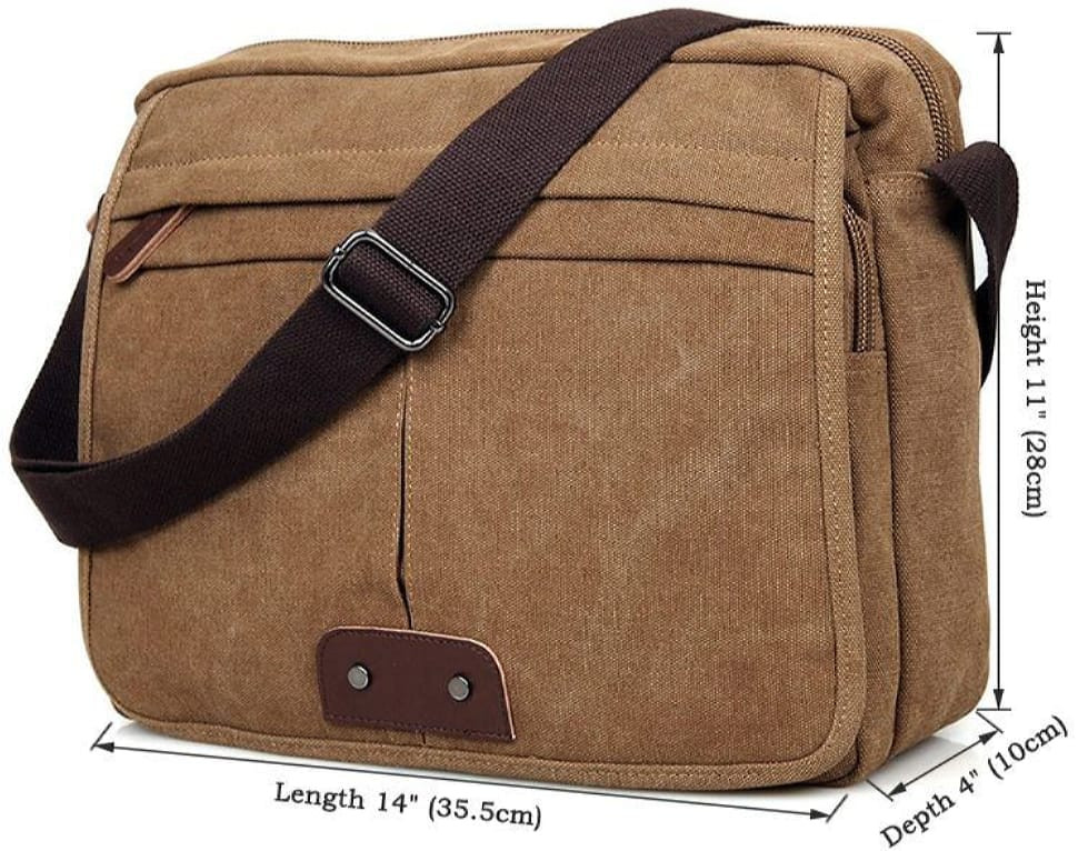 Men's bag Vintage 14445 textile Brown