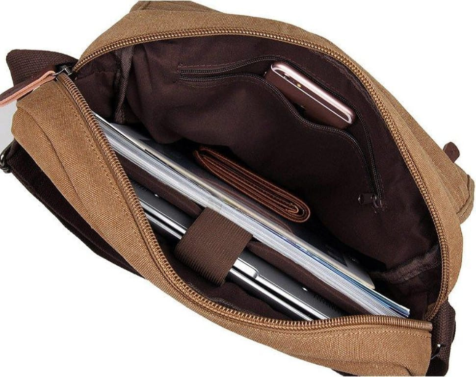 Men's bag Vintage 14445 textile Brown