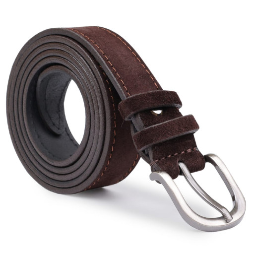 Елегантний ремінець замшевий Vintage 20791 Темно-коричневий