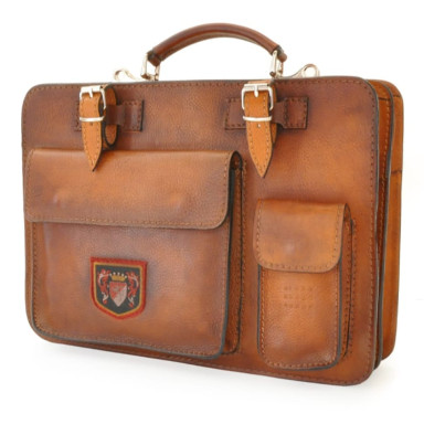 Pratesi BBL466/34 - Business Bag Milano Medium в шкіряній шкірі Bruce Blue