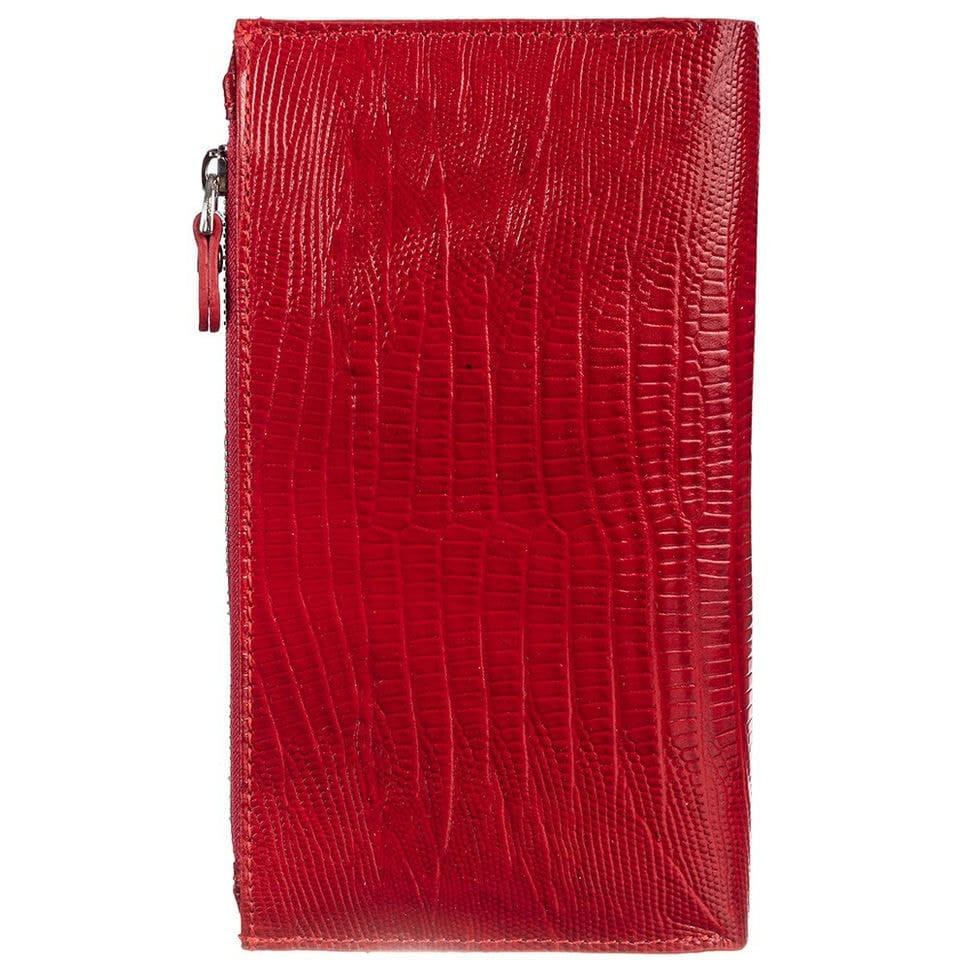 Гаманець жіночий шкіряний CANPEL 713-15 червоний лазер