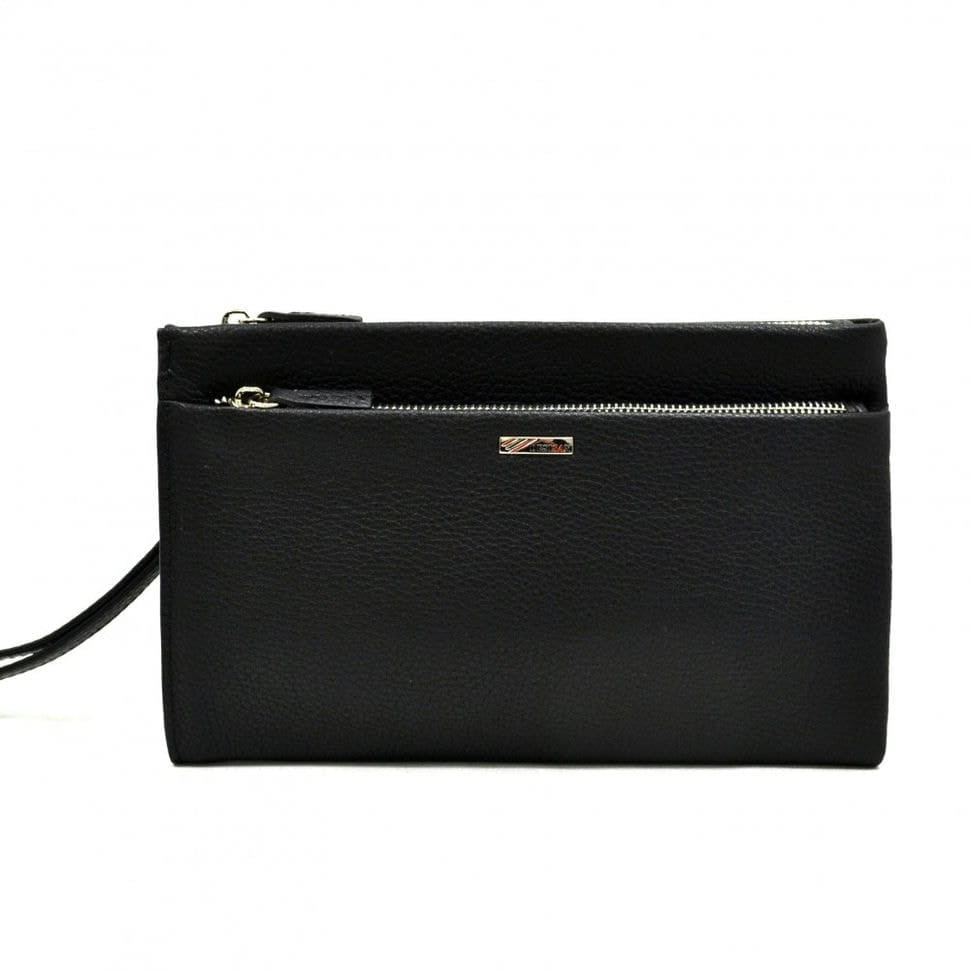 Барсетка кистьова шкіряна DESISAN 1460-011 чорний флотар