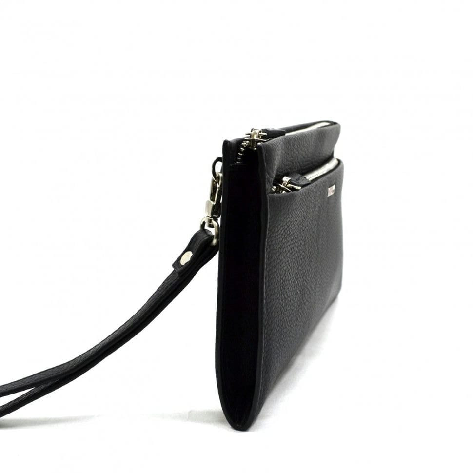 Барсетка кистьова шкіряна DESISAN 1460-011 чорний флотар