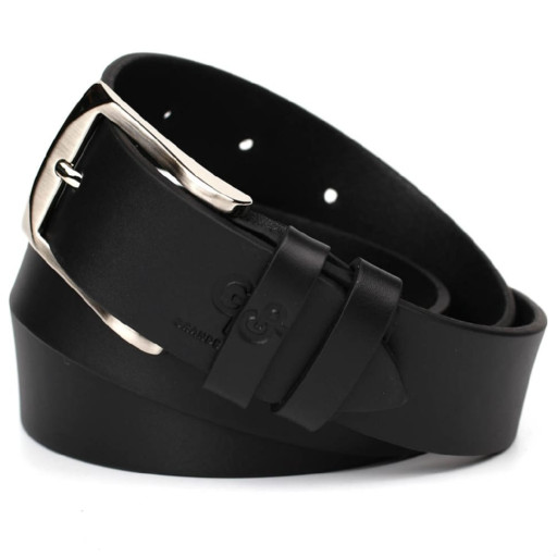 Шкіряний ремінь чорний 35мм Grande Pelle 310011200