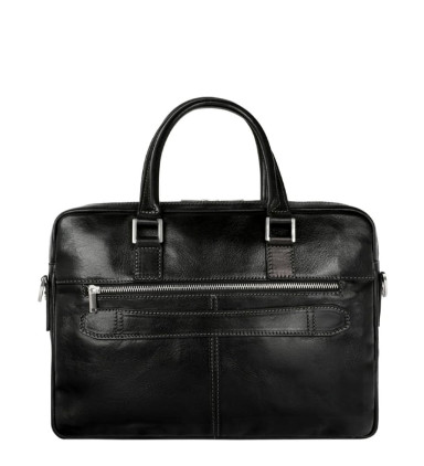 Womens Leather Briefcase Laptop Bag - Orlando -  Black color -  Time Resistance 5216001W