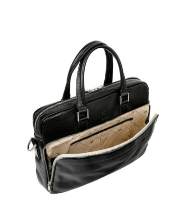 Womens Leather Briefcase Laptop Bag - Orlando -  Black color -  Time Resistance 5216001W