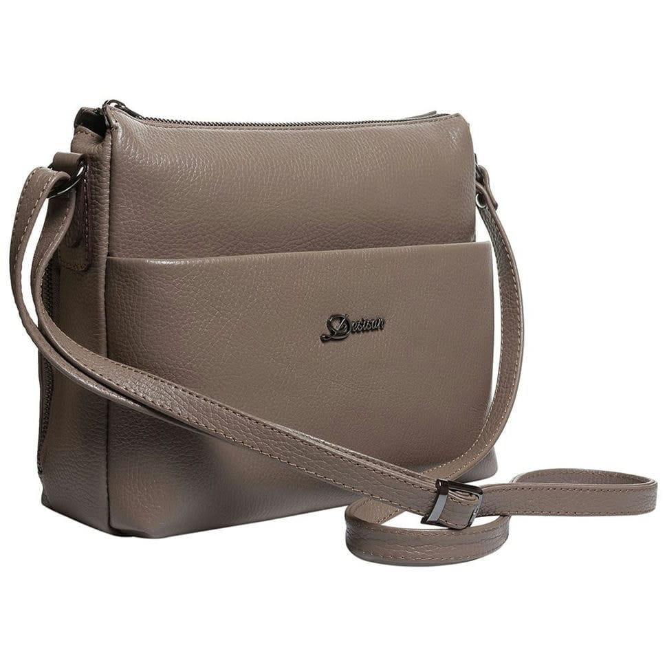 Сумка жіноча шкіряна Desisan 3015-283 бежевий флотар