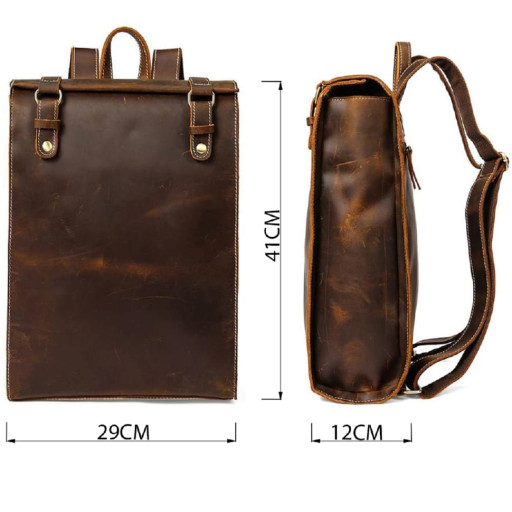 Рюкзак шкіряний дорожній Vintage 14796 Коричневий