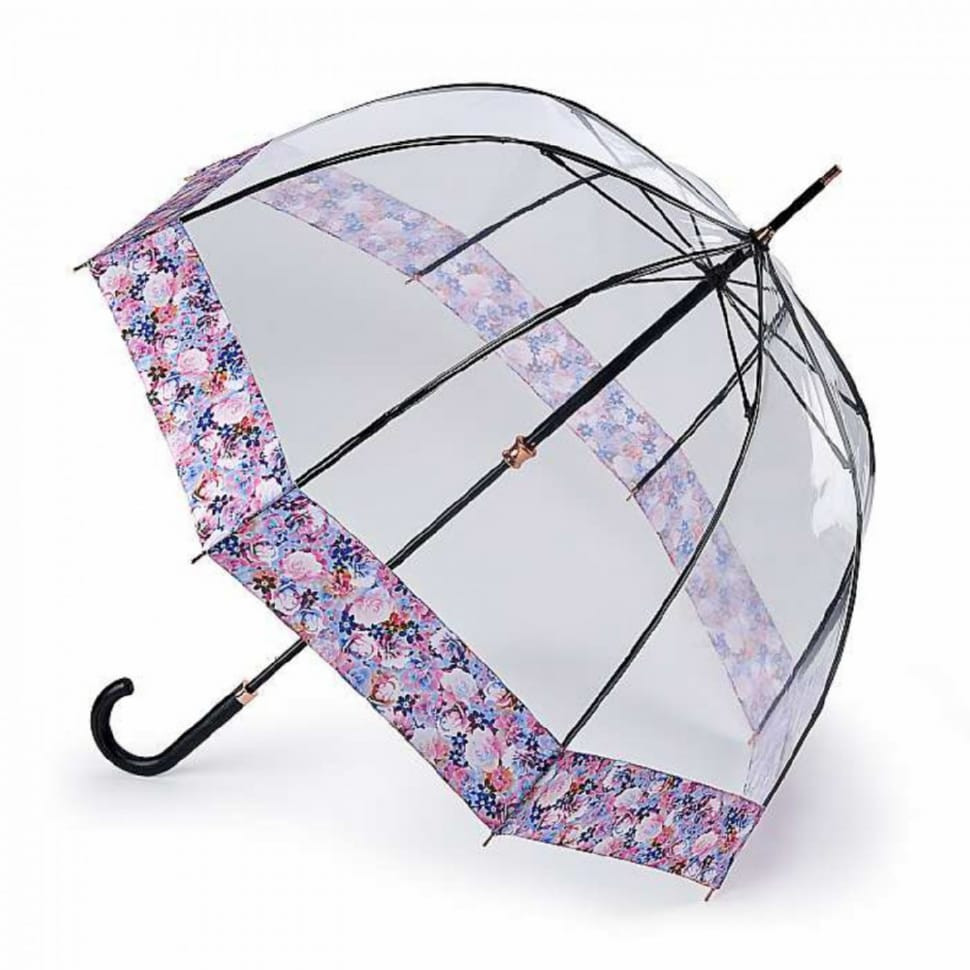 Парасолька-тростина жіноча Fulton L866 Birdcage-2 Luxe Digital Blossom (Цветок)