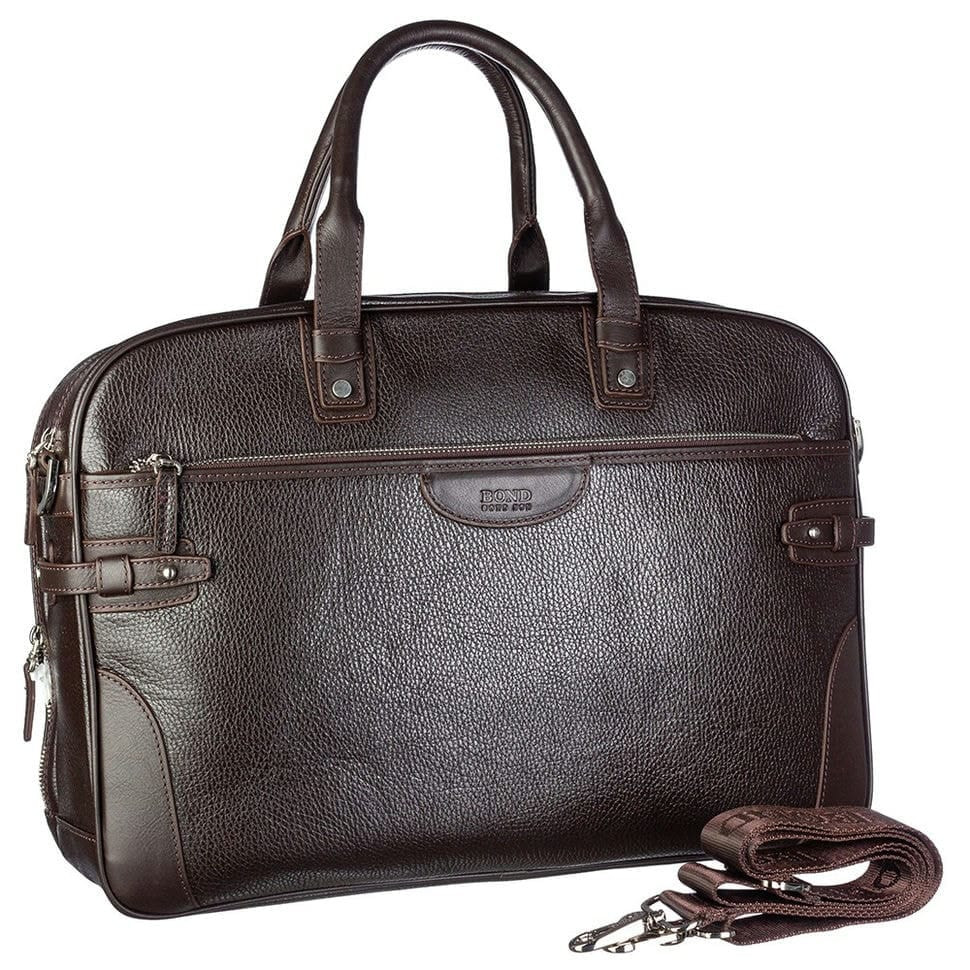 М'який портфель шкіряний BOND 1209-286 коричневий