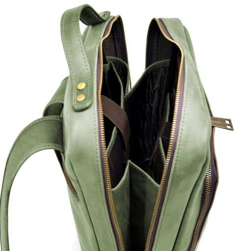 Рюкзак для ноутбука 15 дюймів RE-1240-4lx в зеленій шкірі.