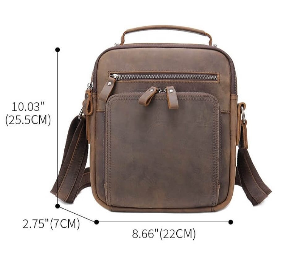 Чоловіча барсетка з ручкою через плече з vintage шкіри Bexhill bx6014 coffe