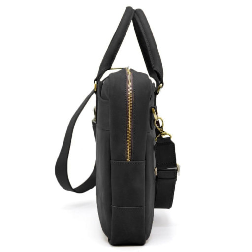 Чоловіча сумка із натуральної шкіри А4 Crazy Horse RA-8839-4lx TARWA чорна