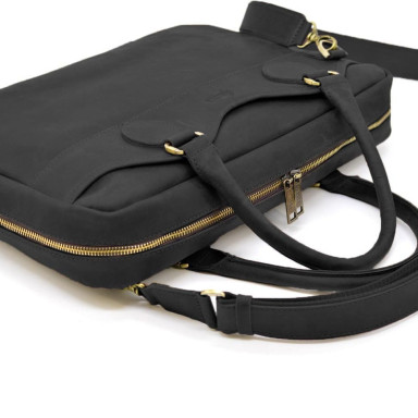 Mens bag made of genuine leather A4 Crazy Horse RA-8839-4lx TARWA black