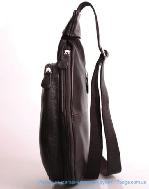 Шкіряний рюкзак унісекс на одне плече