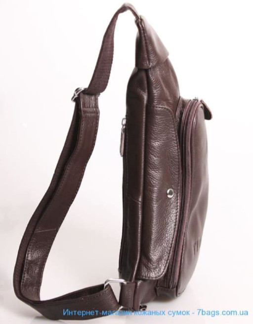 Шкіряний рюкзак унісекс на одне плече