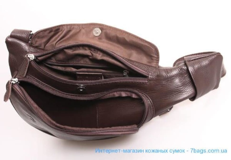 Шкіряний рюкзак унісекс на одне плече