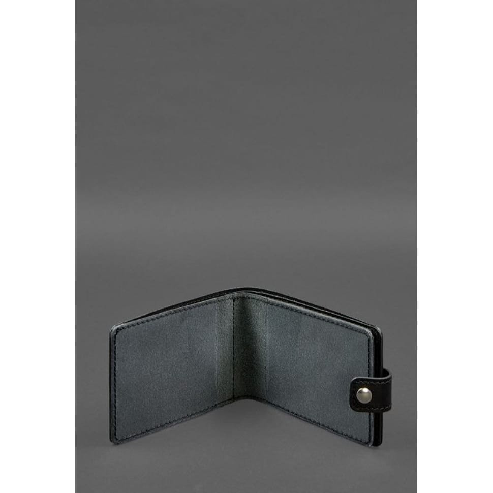 Leather wallet-cover for combat participant ID (UCD) Black
