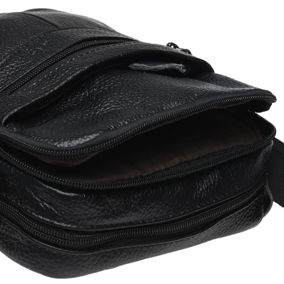 Чоловіча сумка на плече Borsa Leather K11029-black