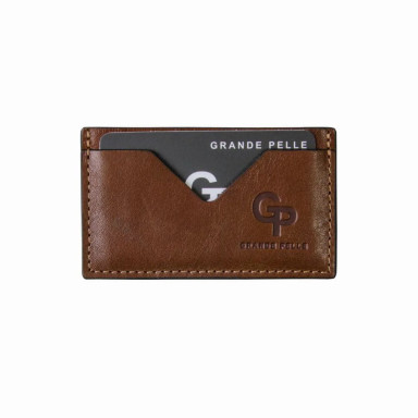Cardholder Grande Pelle 300623 terracotta leather smooth
