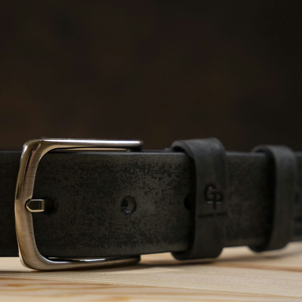 Ремінь чоловічий Grande Pelle 11064 шкіра Сірий