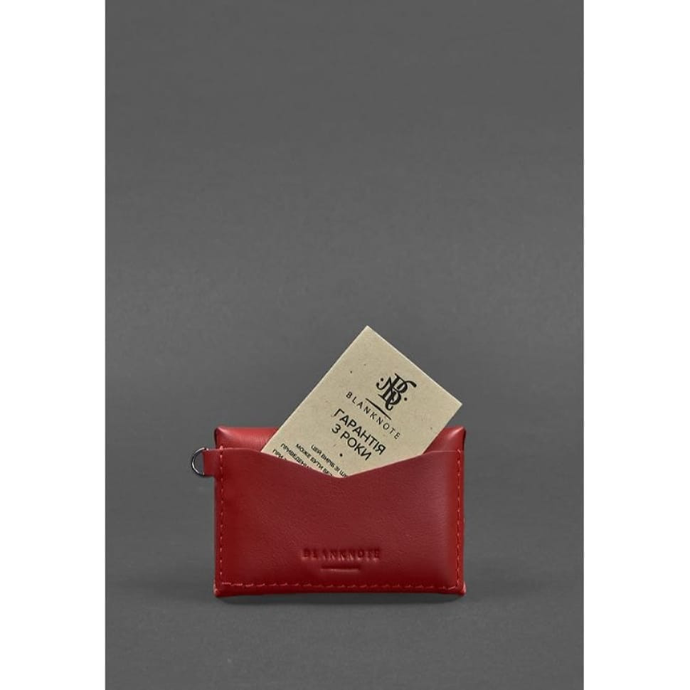 Жіноча шкіряна монетниця з клапаном 1.0 червоний