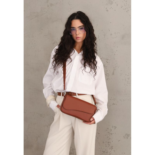 Жіноча шкіряна сумка Nona 2.0 світло-коричнева