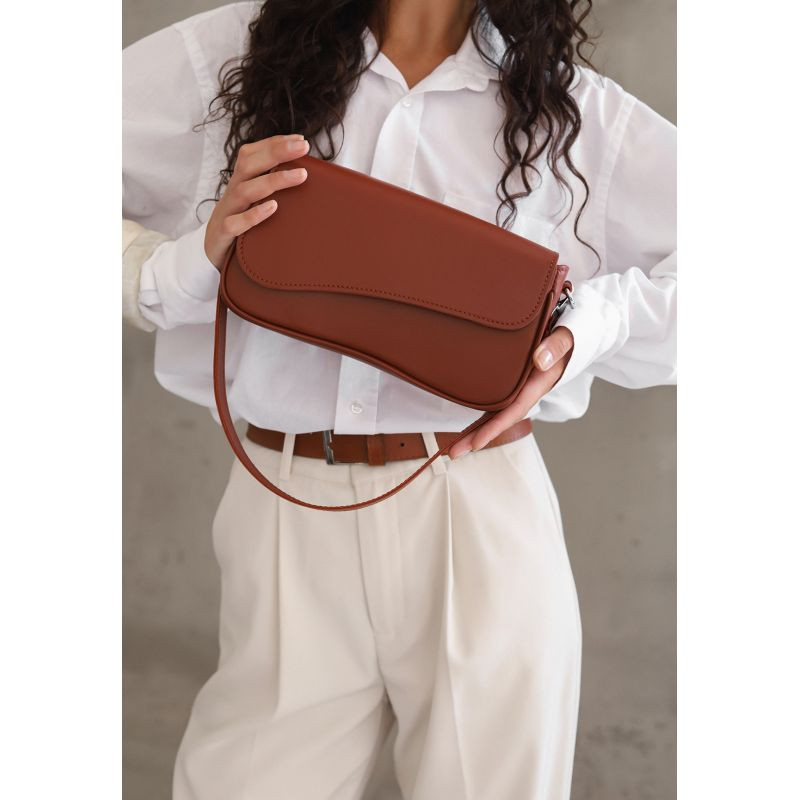 Жіноча шкіряна сумка Nona 2.0 світло-коричнева