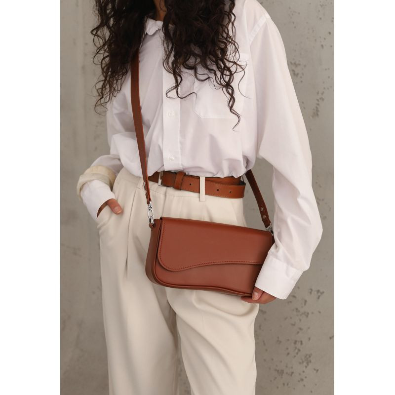 Жіноча шкіряна сумка Nona 2.0 світло-коричнева