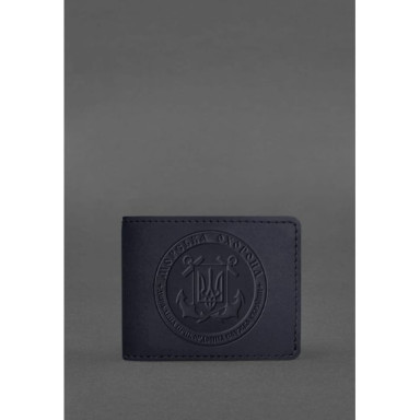Leather cover for the certificate of the Marine Guard dark blue Crazy Horse